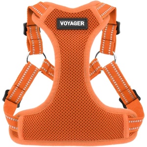 image:imageBest Pet Supplies Voyager Adjustable Stepin Flex Breathable Mesh Dog Harness for Small Medium Large Dogs Leash Set Moss Green MHarness Orange