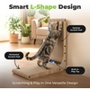 image:imageBest Pet Supplies Catify Cat Scratcher Fun Interactive Scratchers Posts Poles Claw Safe Furniture Saver Indoor Play Support Natural Cat Behaviors Heavy Duty  WhaleLShape  H 19