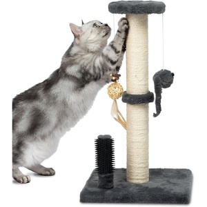 image:imageBest Pet Supplies Catify Cat Scratcher Fun Interactive Scratchers Posts Poles Claw Safe Furniture Saver Indoor Play Support Natural Cat Behaviors Heavy Duty  WhaleGray Scratching Post  H 33